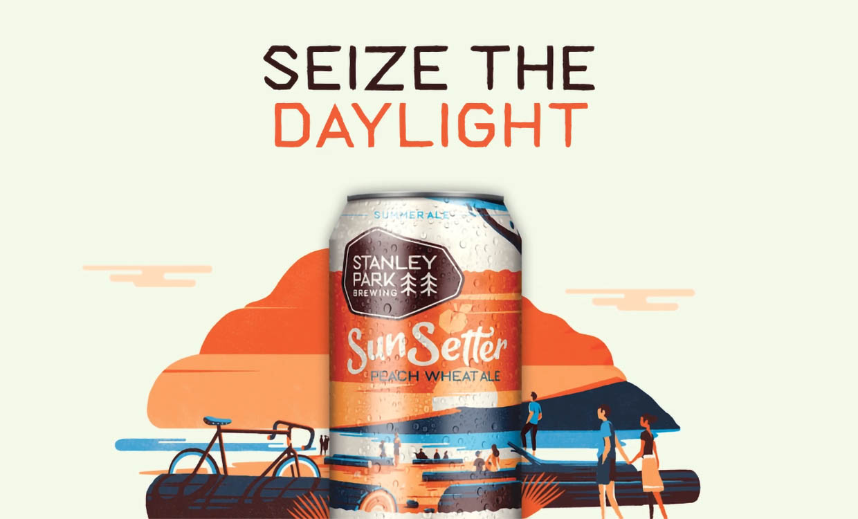 SunSetter Peach Wheat Ale - Stanley Park Brewing